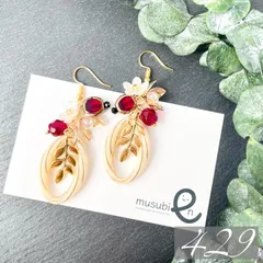 【429】ハンドメイドピアス イヤリング 春物 レトロ アンティーク調 フラワー 春物 卒業式 卒園式 入学式 入園式 クリア 透明 ブルー