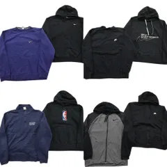 古着卸 まとめ売り ナイキ NIKE スウェット 8枚セット (メンズ XL ) ジップパーカー ハーフジップ NBA ラグラン 中古 古着 NE0676