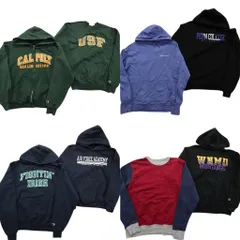 古着卸 まとめ売り チャンピオン Champion スウェット 8枚セット (メンズ S ) ジップパーカー カレッジ風 フーディー 中古 古着 NE0667