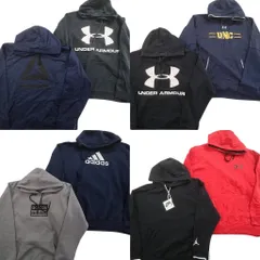 古着卸 まとめ売り スポーツブランドMIX スウェット 8枚セット (メンズ 2XL ) アディダス アンダーアーマー ジョーダン 中古 古着 NE0735