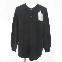 KARINCA 長袖 カーディガン ニット F 黒系 ブラック 毛 ウール 無地 タグ付