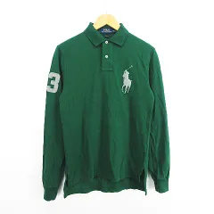 ポロ ラルフローレン POLO RALPH LAUREN MNBLKNIM1H10061 ポロシャツ 長袖 カスタムフィット ビッグポニー コットン S グリーン ※EKM