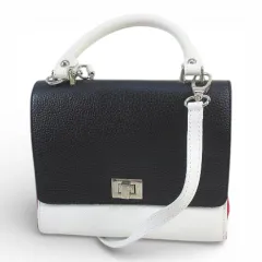 Borse Pelle ボルサ イン ペレ ハンド ショルダー 2WAYバッグ ホワイト 白  レザー