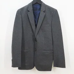 ピーエスポールスミス PS Paul Smith 長袖 テーラード ジャケット M グレー系 無地 サイドポケット 内ポケットストレッチ 