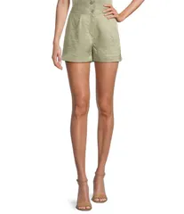 ゲス レディース ボトムス ハーフパンツ・ショーツ プリーツ ショートパンツ Guess Coordinating Camille Tailor Mid Rise Pleated Shorts Oceのサムネイル