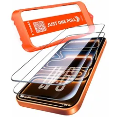 TORRAS For iPhone 17 Pro ガラスフィルム 【航空宇宙ガラス&米軍MIL規格】周り浮き防止 いphone17 pro 用 フィルム 9H+硬度 輝度向上 全面保護 10倍強化 極細ベゼル対応 3Dラウンドエッジ 超簡単貼り付け ワンプ 0