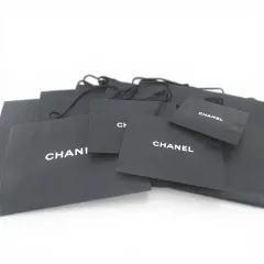 シャネル CHANEL 9枚セット 紙袋 ショッパー ショップ袋 純正 付属品 ロゴ サイズ違い 黒系 ブラック