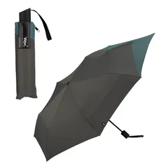 Wpc. [リュックが濡れない] 折りたたみ傘 BACK PROTECT FOLDING グレー×ブルーグリーン 雨傘 晴雨兼用 55cm 大きい メンズ 男性 バックパック 後ろが長い 通勤 通学 おしゃれ 傘袋ポケット UX004-932-002 1