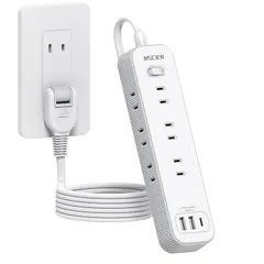 延長コード 3m 電源タップ usb たこあしコンセント 9個AC口 2個USB-A 1個USB-C エムサイン mscien テーブルタップ 一括スイッチ 壁掛け 卓上 スイングプラグ 雷ガード 電源コード OA タコ足配線 マルチ おしゃれ 0