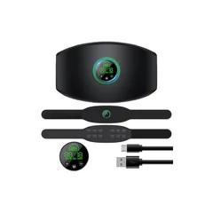 [EMS腹筋ベルト・消費カロリー表示] 2025年強化版 15種類モード 12枚伝導布 30段階強度 ジェル不要 腹筋マシーン 腹筋パッド EMSトレーニング USB充電式 男女兼用 日本語説明書 父の日ギフト プレゼント 0