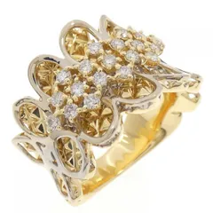 K18YG/K18WG ダイヤモンド リング 0.35CT