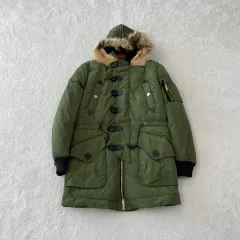 DSQUARED2 ディースクエアード2 コヨーテファー ゴールド マウンテンダウンジャケット メンズ 95