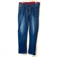 日本製◎ (^w^)b EDWIN JERSEYS エドウィン 503 ER007 コットン ストレッチ ジャージ デニム パンツ イージー ジーンズ ジーパン 楽々 リラックス 動きやすい インディゴブルー メンズ サイズ L