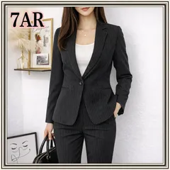 美ライン レディース 洗える ストレッチ スーツ パンツセット ブラック