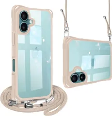 iPhone 16 用 ケース クリア ショルダー アイフォン16 カバー 肩掛