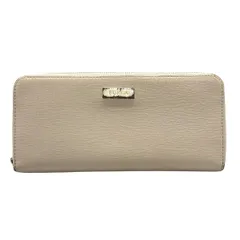 FURLA(フルラ) 長財布 - ベージュ ラウンドファスナー レザー