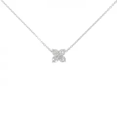 K18WG フラワー ダイヤモンド ネックレス 0.50CT