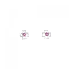 K18WG ガーネット ピアス