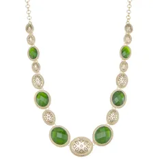 ネーピア レディース アクセサリー ネックレス・チョーカー・ペンダントトップ レース Napier Gold Tone 16Inch Western Collar Necklace Green グリーン