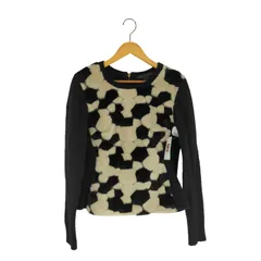 マークバイマークジェイコブス Marc by Marc Jacobs 牛柄 バックジップ ファー切替 ウールクルーネックニット レディース import：L のサムネイル