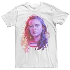 アニメキャラクター メンズ トップス Tシャツ Licensed Character Menstranger Things Max Large Rose Tone Portraitee White ホワイト