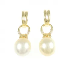 K18YG 白蝶パール ピアス