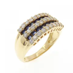 K18YG サファイヤ リング 0.41CT