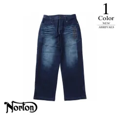 ノートン 防風ストレッチ畝刺繍ワイドデニムパンツ 261n1800 【M/L/XL寸：メンズ】NORTON パンツ メンズ【バイカー】【ライダー】【イギリス】【2026新作】【メール便】のサムネイル