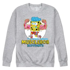 ニコロデオン メンズ トップス Tシャツ パンツ スウェット フリース Nickelodeon MenspongeBob SquarePants Musclebob Fleece Sweatshirt Heather Gray グレー