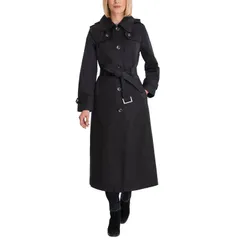 ロンドンフォグ レディース アウター ジャケット・ブルゾン コート マキシ Womens London Fog Maxi Trench Coat Black ブラックのサムネイル