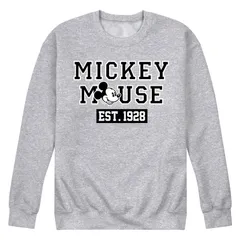 ディズニー メンズ トップス Tシャツ スウェット フリース Disneys Mickey Mouse Mens 1928 Fleece Sweatshirt Gray グレー