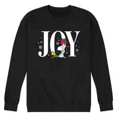 アニメキャラクター メンズ トップス Tシャツ スウェット Licensed Character Mens Peanutsnoopy Woodstock Joy Sweatshirt Black ブラック