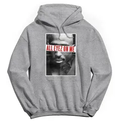 アニメキャラクター メンズ トップス Tシャツ パーカー Licensed Character Mens Tupac All Eyes On Me Hoodie Sport Grey グレー