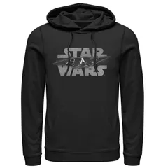 アニメキャラクター メンズ トップス Tシャツ ロゴ パーカー Licensed Character Menstar Wars Battle Tear Logo Hoodie Black ブラック