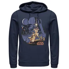 アニメキャラクター メンズ トップス Tシャツ パーカー LICENSED CHARACTER Menstar Wars Group Shot Classic Hoodie Navy ネイビー
