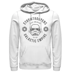 アニメキャラクター メンズ トップス Tシャツ パーカー Licensed Character Menstar Wars Rogue One Classic Stormtrooper Hoodie White ホワイト