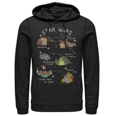 スター ウォーズ メンズ トップス Tシャツ パーカー Menstar Warstory Map Hoodie Black ブラック