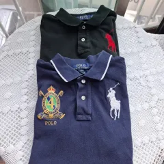 ポロキッズ シャツ ネイビー/ブラックㅡ2p