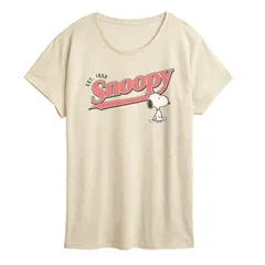 アニメキャラクター レディース トップス Tシャツ グラフィック Licensed Character Womens Peanutsnoopy Est 1950 Graphic Tee Beige ベージュ