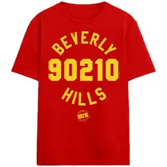 アニメキャラクター メンズ トップス Tシャツ グラフィック Licensed Character Mens Beverly Hills 90210 Collegiatext Graphic Tee Red レッド