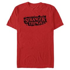 애니메이션 캐릭터 맨즈 탑스 T셔츠 그래픽 Licensed Character Menstranger Things Demobats Graphic Tee Red 레드