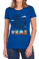 アニメキャラクター レディース トップス Tシャツ グラフィック Licensed Character Juniors SOuth Park Graphic Tee Dark Blue ブルー
