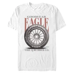 アニメキャラクター メンズ トップス Tシャツ グラフィック Licensed Character Mens Goodyear Eagle Tire Graphic Tee White ホワイト