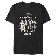 アニメキャラクター メンズ トップス Tシャツ トール グラフィック Licensed Character Big Tall Stranger Things Beame Up Graphic Tee Black ブラック