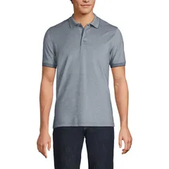 ランズエンド メンズ トップス Tシャツ ポロシャツ Mens Lands End Short Sleeve Travel Kit Polo Steel Gray Birdseye グレー