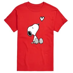 アニメキャラクター メンズ トップス Tシャツ トール グラフィック Licensed Character Big Tall Peanutsnoopy Heart Graphic Tee Red レッド