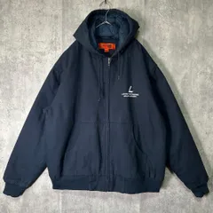 Cornerstone duck active jacket parka embroidery logo navy 美品 ダック アクティブジャケット 刺繍ロゴ 紺