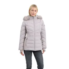 ロンドンフォグ レディース アウター ジャケット・ブルゾン コート Womens London Fog Short Puffer Coat Volcanic Rockのサムネイル