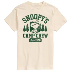 アニメキャラクター メンズ トップス Tシャツ トール グラフィック Licensed Character Big Tall Peanutsnoopys Camp Crew Graphic Tee Cream クリーム