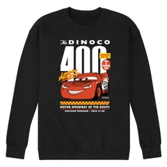 ディズニー ピクサー メンズ トップス Tシャツ スウェット フリース Mens Disney Pixars Cars Dinoco 400 Lightning McQueen Fleece Sweatshirt Black ブラック